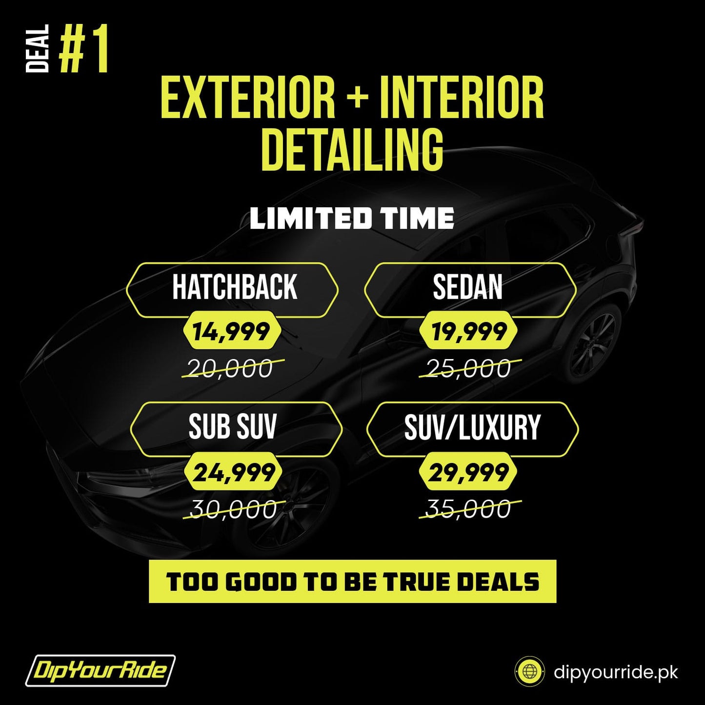 Deal # 1 Exterior + Interior Detailing